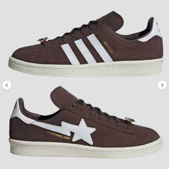 adidas Originals Campus 80s A Bathing Ape BAPE Men Us 8.5 US Brown White 42 EUR main image 5